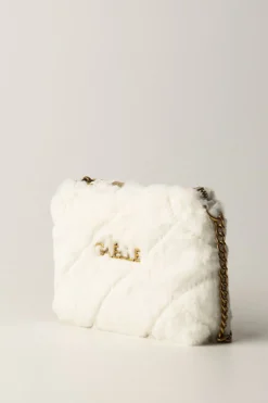 Gaëlle Paris Mini Pochette In Ecofur con TracollaAVORIO