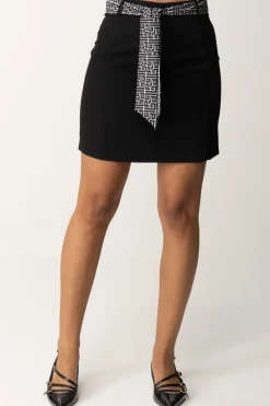 Gaëlle Paris Minigonna con CinturaNERO