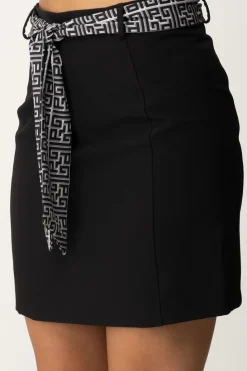 Gaëlle Paris Minigonna con CinturaNERO