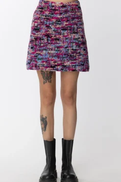 Gaëlle Paris Minigonna In Panno MulticolorMULTICOLOR FUCSIA