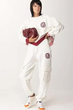 Gaëlle Paris Pantaloni Cargo In FelpaOFFWHITE