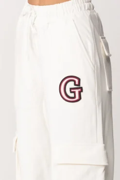 Gaëlle Paris Pantaloni Cargo In FelpaOFFWHITE