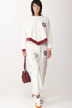 Gaëlle Paris Pantaloni Cargo In FelpaOFFWHITE