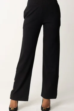 Gaëlle Paris Pantaloni con Bottoni GoldNERO