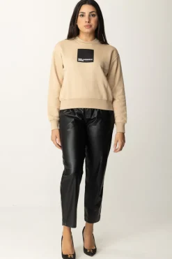 Gaëlle Paris Pantaloni Jogger In Ecopelle con CoulisseNERO