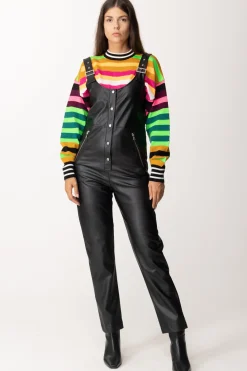 Gaëlle Paris Salopette In EcopelleNERO