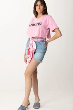 Gaëlle Paris Shorts con Fusciacca FlorealeBLU