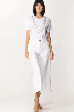 Gaëlle Paris T-shirt con Collana In StrassBIANCO