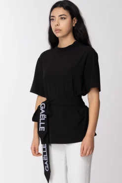 Gaëlle Paris T-shirt con Fusciacca LogataNERO