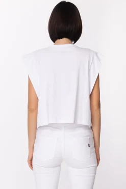 Gaëlle Paris T-shirt con Logo In StrassBIANCO