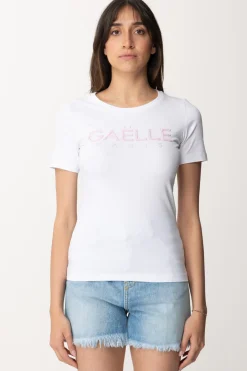 Gaëlle Paris T-shirt con Logo Di PerlineBIANCO