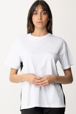Gaëlle Paris T-shirt con Mini Logo Di StrassBIANCO