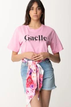 Gaëlle Paris T-shirt con StampaROSA FENICOTTERO