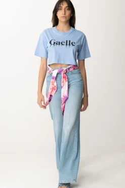Gaëlle Paris T-shirt con StampaCELESTE