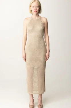 Guess Abito Midi In MagliaFOAMY TAUPE MULTI