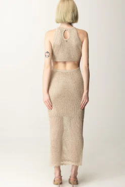Guess Abito Midi In MagliaFOAMY TAUPE MULTI