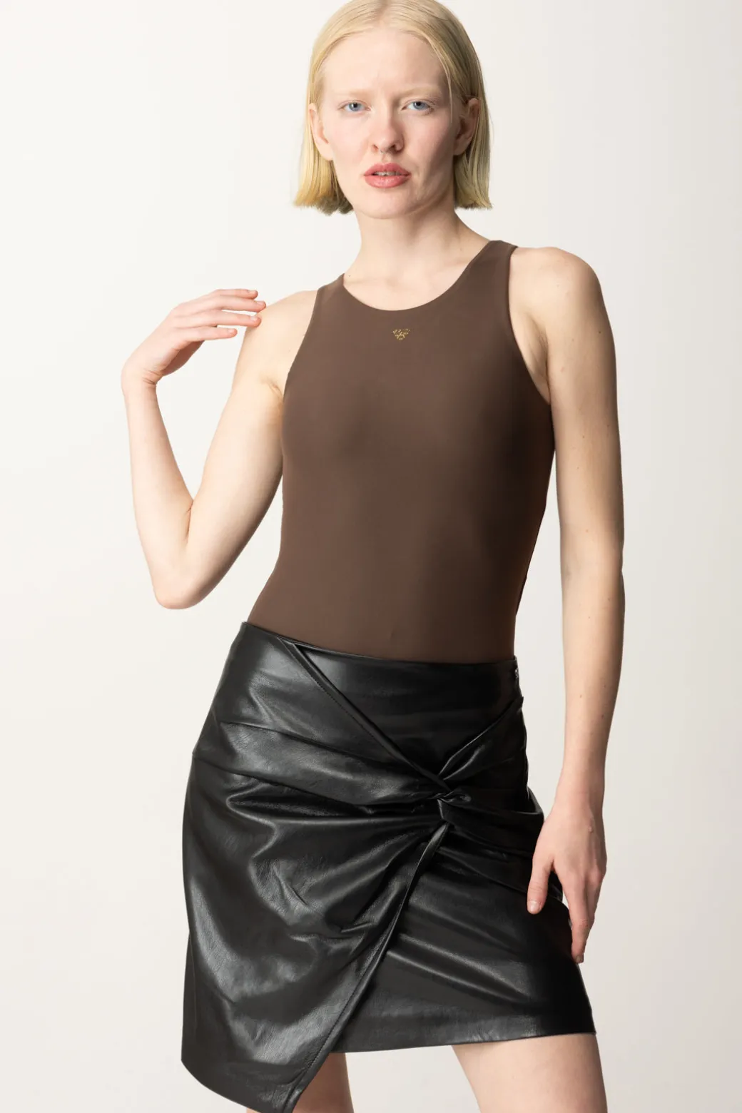 Guess Body Aderente SmanicatoDARK COFFEE