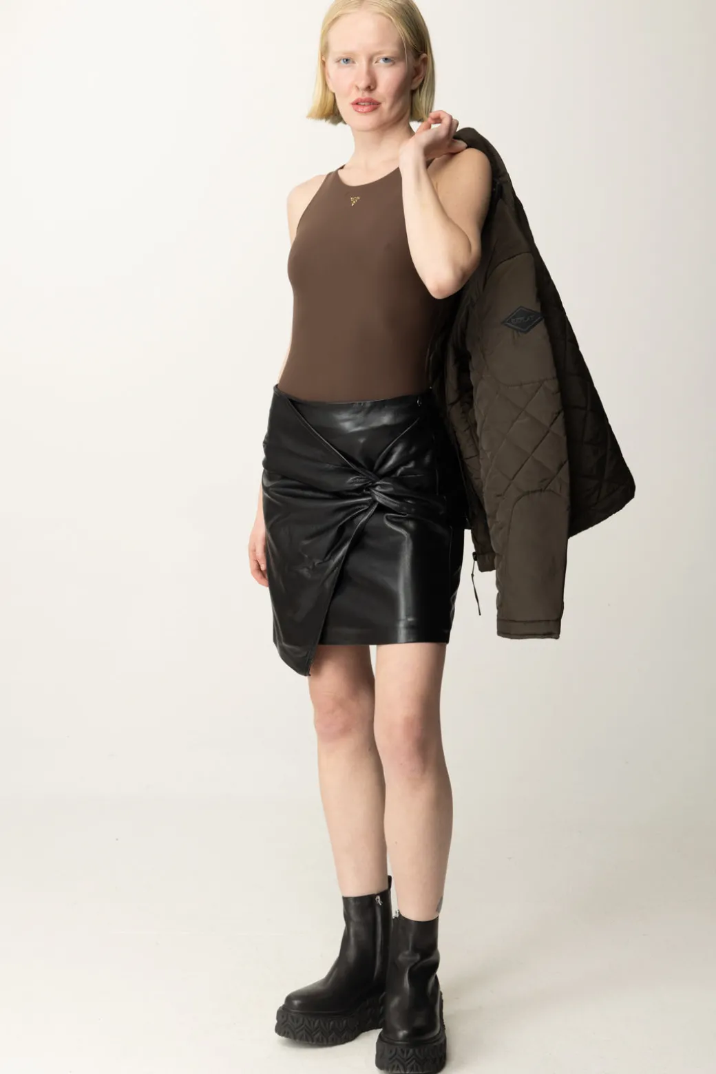 Guess Body Aderente SmanicatoDARK COFFEE