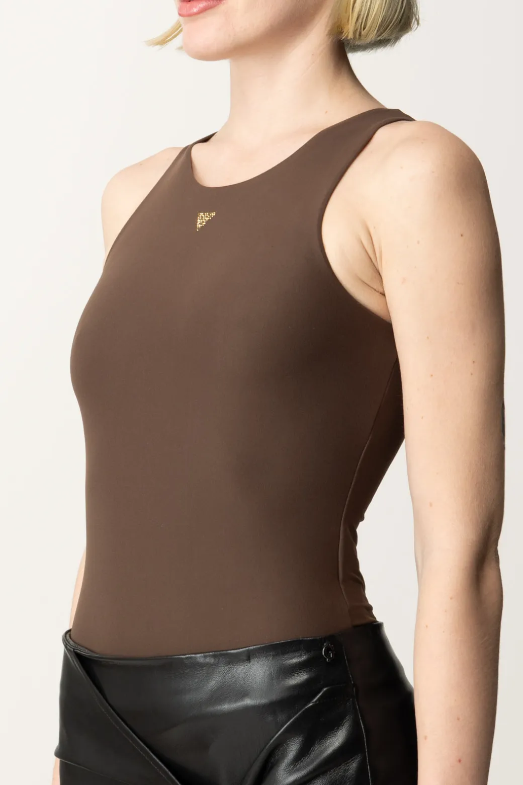 Guess Body Aderente SmanicatoDARK COFFEE