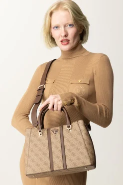 Guess Borsa a Mano Noreen con TracollaLATTE LOGO/BROWN