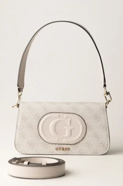 Guess Borsa a Spalla Mietta con TracollaDOVE LOGO/STONE