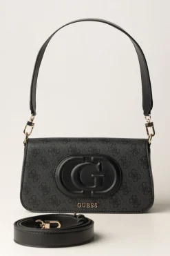 Guess Borsa a Spalla Mietta con TracollaCOAL LOGO/BLACK