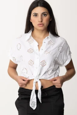 Guess Camicia Brigitte In SangalloPURE WHITE MULTI