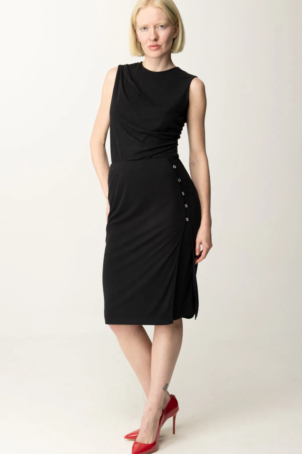 Guess Gonna Midi Elis con LetteringJET BLACK A996