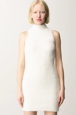 Guess Mini Abito In Maglia SmanicatoDOVE WHITE
