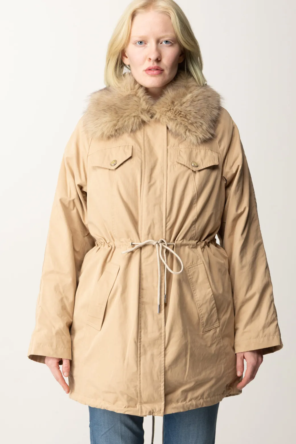 Guess Parka Lucie con PellicciaDESERT MUD