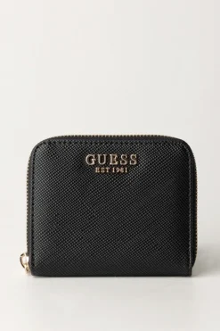 Guess Portafogli Zip-around Laurel PiccoloBLACK