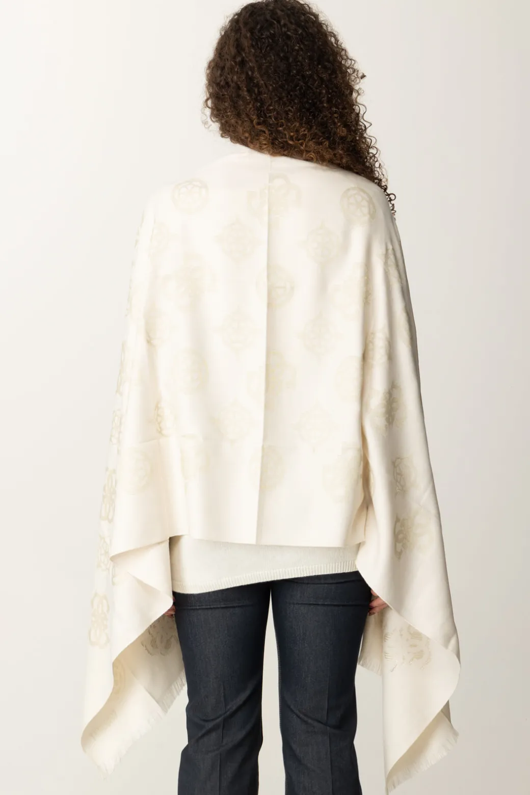 Guess Sciarpa Grande Stampa LogoIVORY