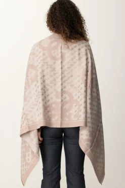 Guess Sciarpa Stampa Logo con Orli SfrangiatiROSE