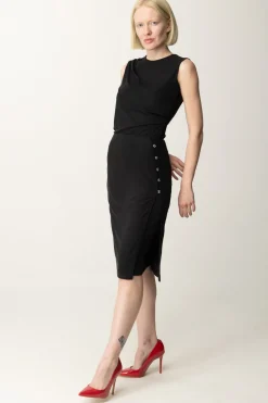 Guess Top Elis con DrappeggioJET BLACK A996