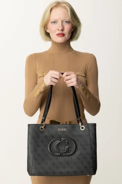 Guess Tote Bag MiettaCOAL LOGO/BLACK