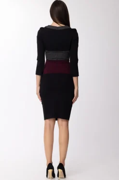 Imperial Abito Longuette TricolorNERO