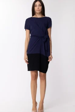 Jucca Abito Bicolor con Nodo LateraleBLU/NERO