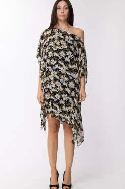 Jucca Abito Monospalla con Fantasia MargheriteNERO