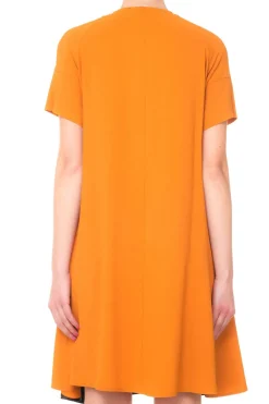 Jucca Jucca: Abito Bicolore Ampio Scollo a Goccia DavantiNERO/TERRA