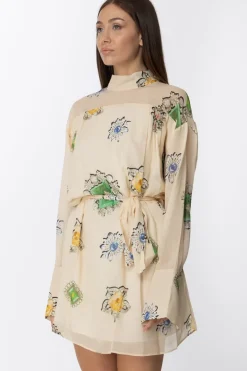 Just Cavalli Abito a Fantasia con FusciaccaIVORY