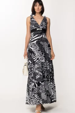 Just Cavalli Abito Lungo MultipatternBLACK