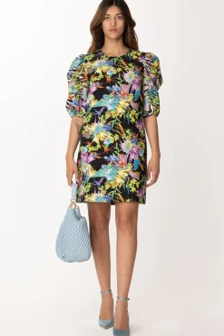 Just Cavalli Abito Stampa FlorealeBLACK