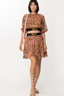 Just Cavalli Blusa Crop con Fascia LogataROSE