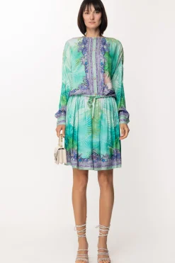 Just Cavalli Camicia con Stampa Floreale a ContrastoNEPTUNE GREEN