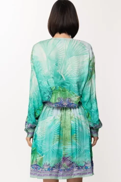 Just Cavalli Camicia con Stampa Floreale a ContrastoNEPTUNE GREEN