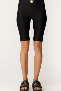 Just Cavalli Leggings Biker con Logo LetteringNERO