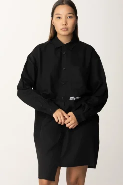 Karl Lagerfeld Abito Camicia In Jeans AsimmetricoBLACK