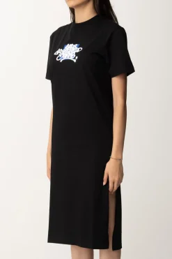 Karl Lagerfeld Abito Maxi T-shirt con StampaBLACK