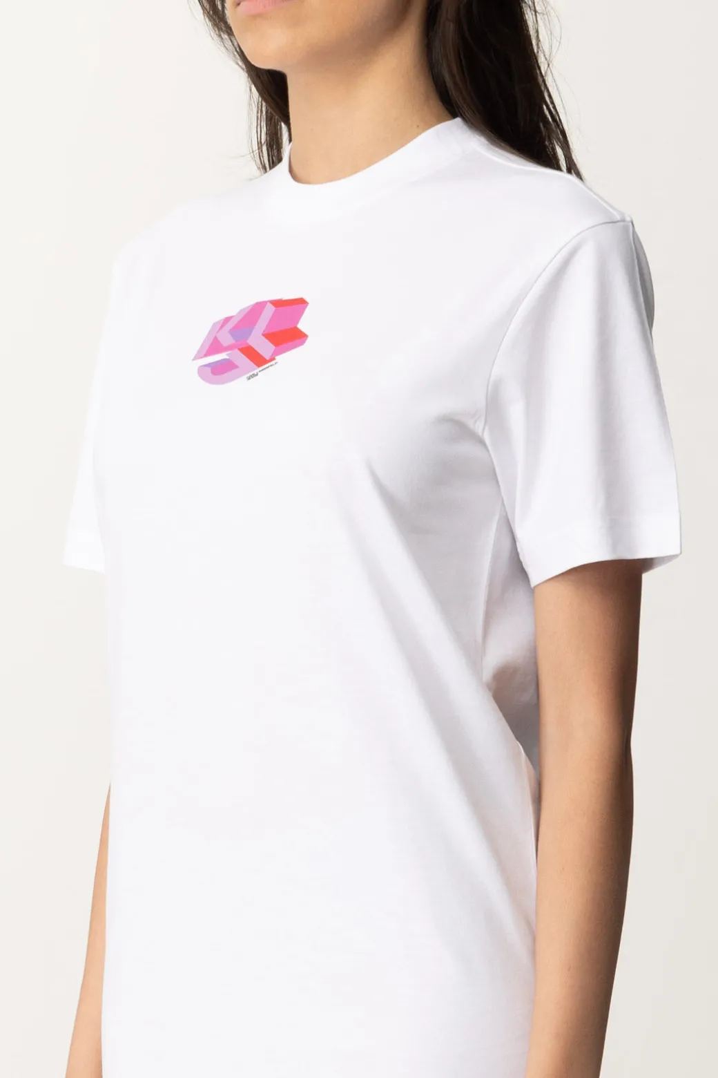 Karl Lagerfeld Abito T-shirt con StampaWHITE