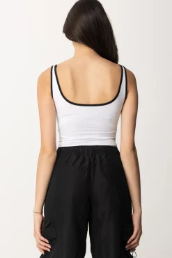 Karl Lagerfeld Body con Profili a ContrastoWHITE/BLACK